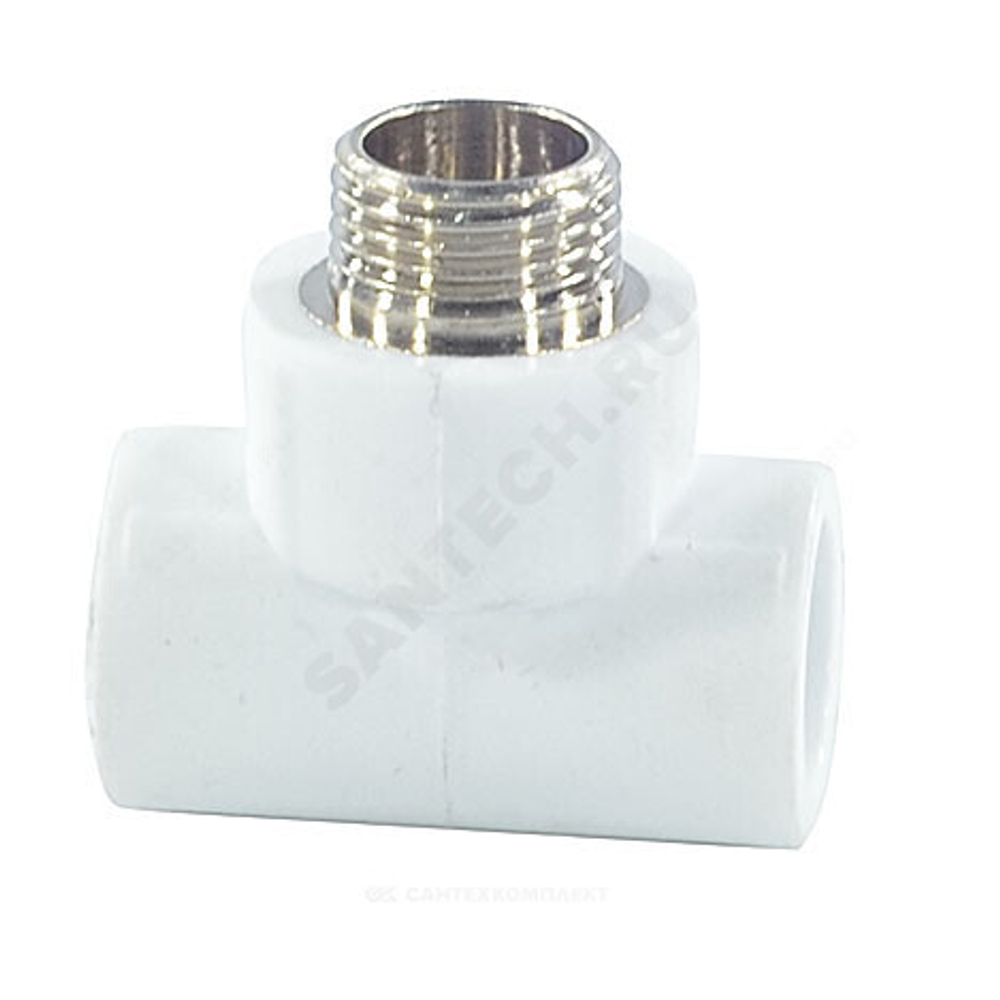 Тройник PP-R комбинированный белый Дн 25х3/4" НР PRO VALFEX 10128025-PRO