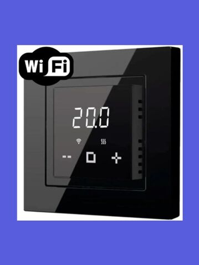 Терморегулятор/термостат программируемый ThermoLife X4.44 WI-Fi черный в рамки Schneider Electric Atlas Design