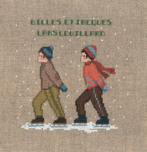 Набор для вышивания нитками Le Bonheur des Dames, Deux Patineurs (Два фигуриста), 12х15 см