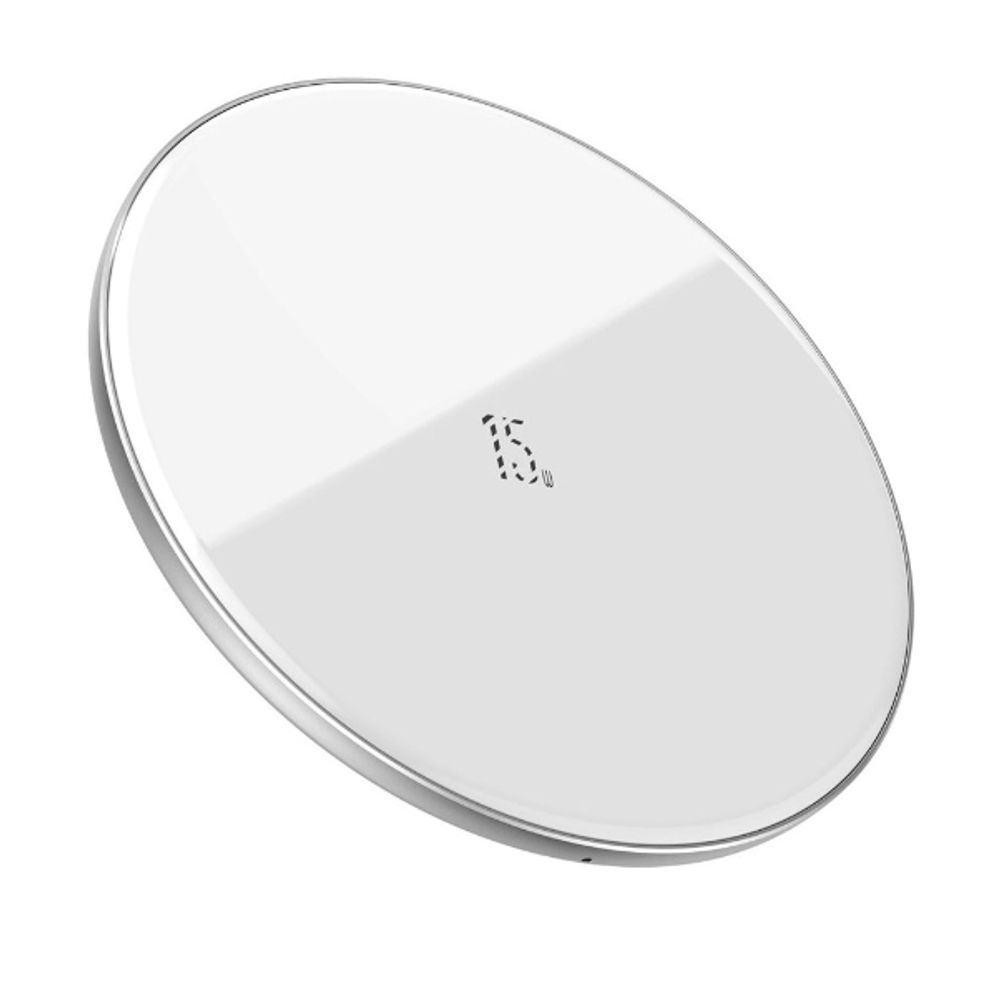 Беспроводное зарядное устройство Baseus Simple 2 Wireless Charger 15W белое Беспроводное зарядное устройство Baseus Simple 2 Wireless Charger 15W белое