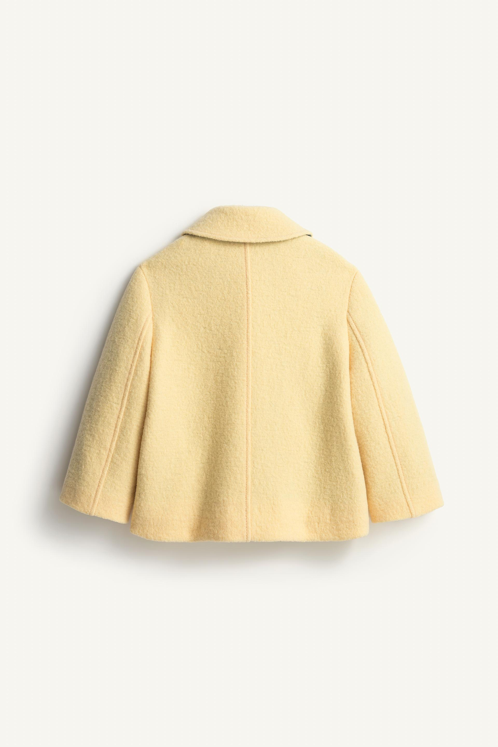 ZARA КОРОТКОЕ ПАЛЬТО - LIMITED EDITION, КРЕМОВЫЙ