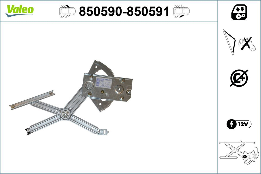 VALEO - 850590-VAL - Window Regulator