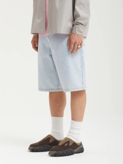 Шорты Октябрь Og Logo Baggy "Blue Heavy Stone Bleached"