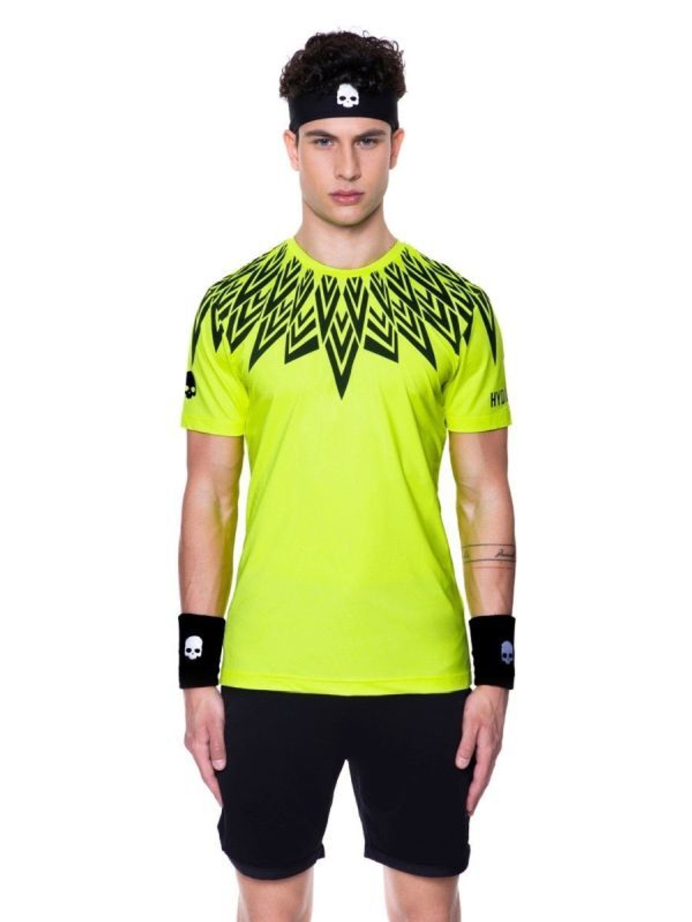 Мужская теннисная футболка Hydrogen Tech Tee Man - fluo yellow