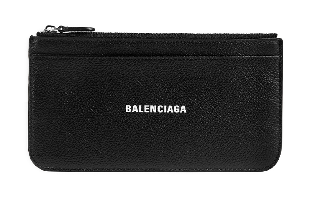 Balenciaga Cash Cow Leather Bill Card Holder Men"s Black