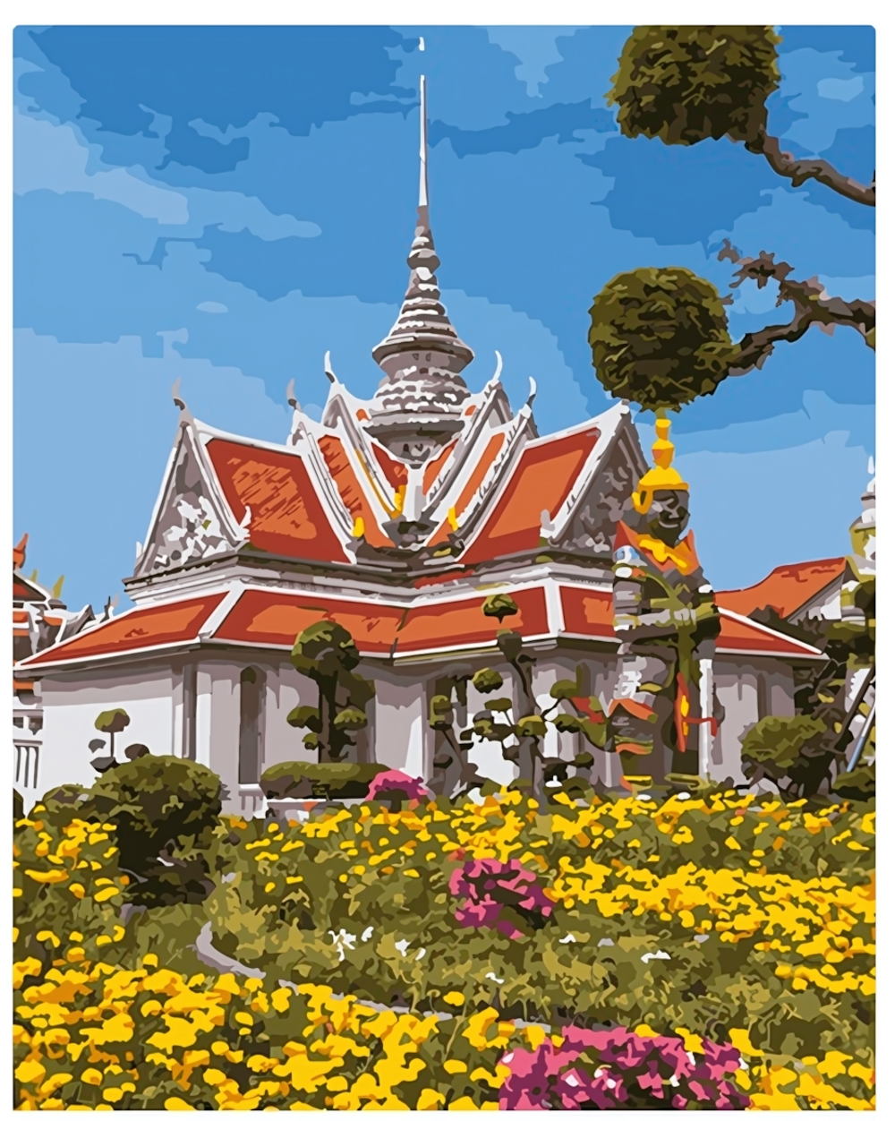 Картина по номерам 40*50см "Храм Бангкока" (Lori)