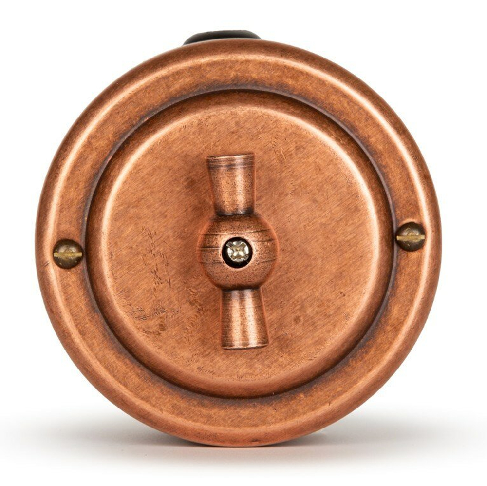 Выключатель ретро поворотный 2 кл. "Старая Медь" VINTAGE-BRASS 30201-3 / 2 группы света