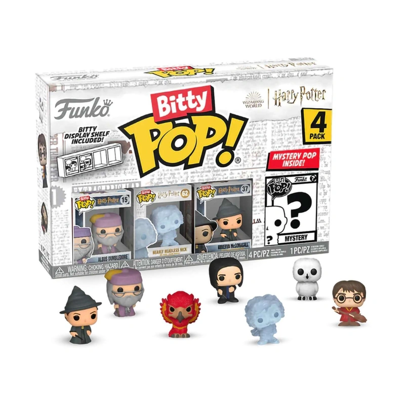 Funko Bitty POP! Harry Potter S3 Dumbledore+HeadlessNick+McGonagal+Mystery