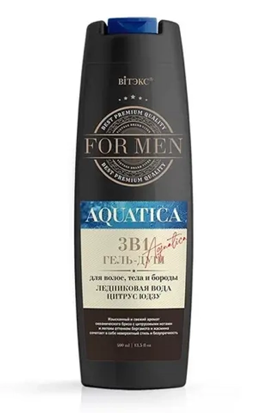 Вiтэкс men гель для душа 3в1 Aquatica 400мл