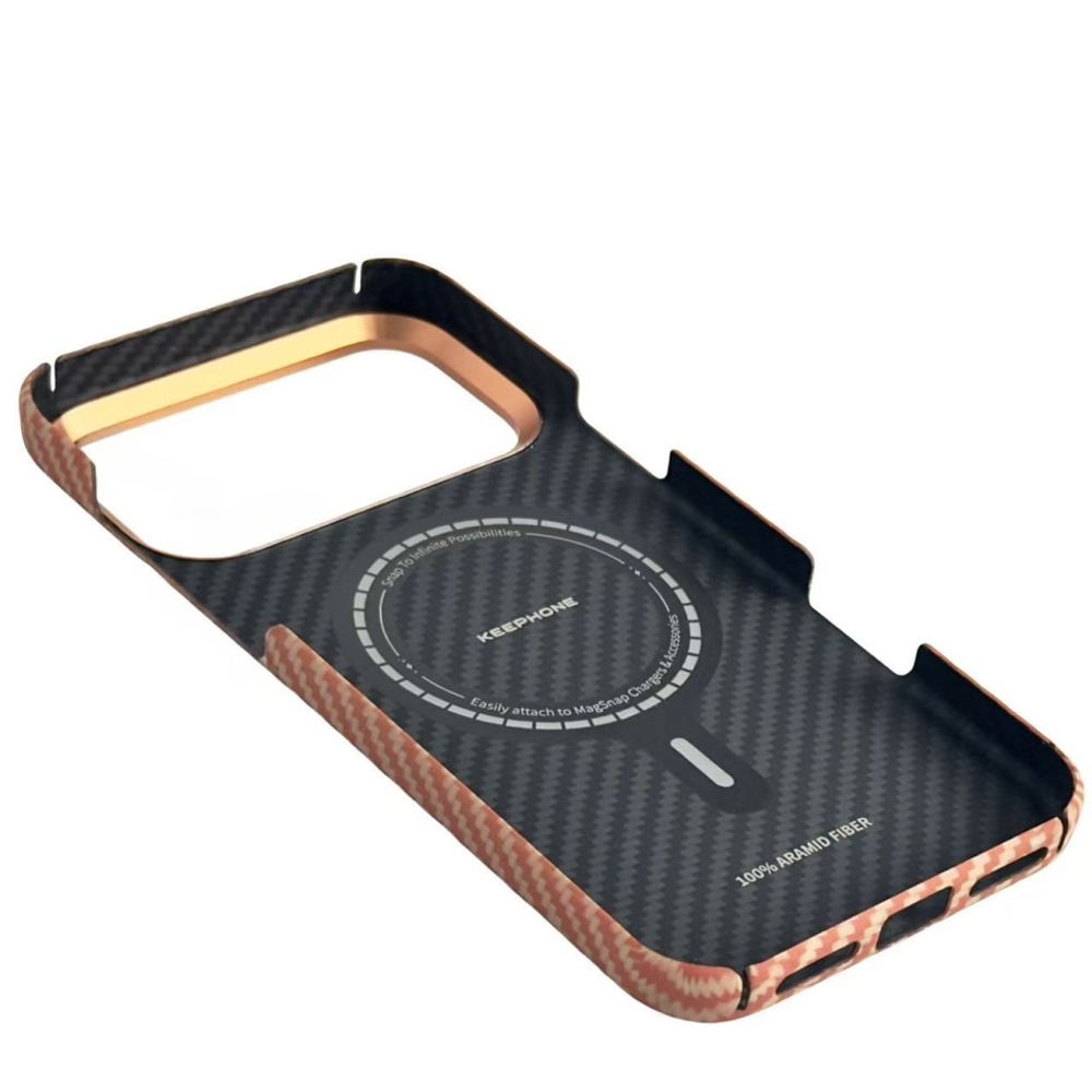 Накладка для i-Phone 17 Pro Keephone Kevlar Diago MagSnap оранжевый