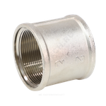 Муфта латунь никель Ду 40 (1 1/2") ВР/ВР VALFEX VF.170.N.112