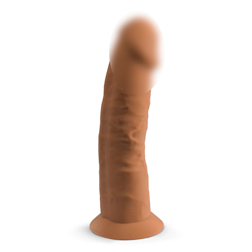 Светло-коричневый фаллоимитатор 19,2см на присоске SilexD Premium Silicone Dildo 7,5" Model 2