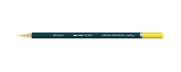 Карандаш акварельный художественный заточенный, 6 шт, 205 Желтый (Yellow), Vista-Artista Gallery VGWP