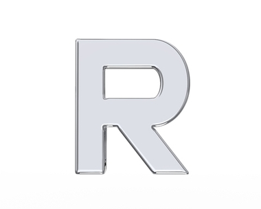 Колье буква "R" на цепочке