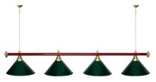 Лампа STARTBILLIARDS 4 пл. (плафоны антик медь,штанга антик медь,фурнитура золото)