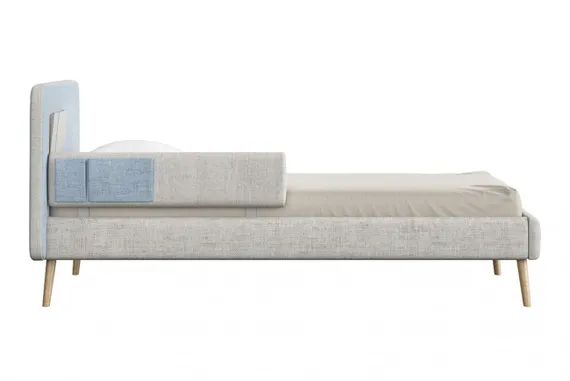 Кровать подростковая Ellipse Soft 90 х 200 см Бежевая/голубая