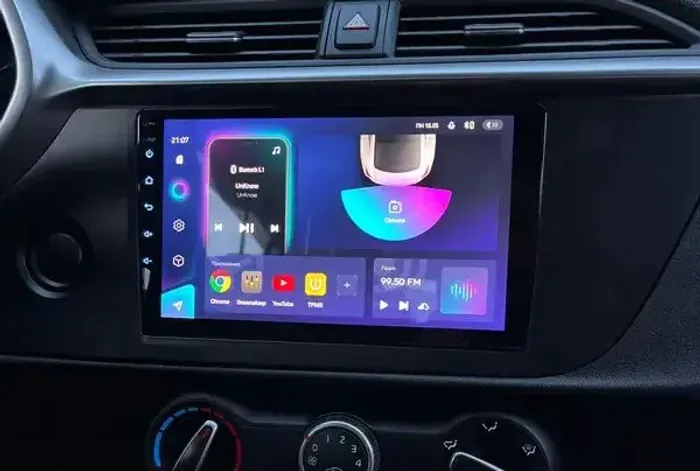 Магнитола для KIA Rio 4, Rio X 2020-2022, Solaris KRS/KRX 2024+ - FarCar S500-TS10 монитор 9.5" QLED на Android 14, Быстрая, CarPlay, 4G SIM-слот