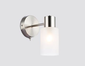 Настенный светильник с выключателем на корпусе 1*Е14 TR9578 SN сатин Modern Traditional Ambrella