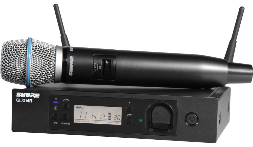 SHURE GLXD24RE/B87A Z2 2.4 GHz цифровая вокальная радиосистема с капсюлем микрофона BETA 87