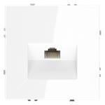 Розетка компьютерная встраиваемая RJ45 кат.6, (белый глянцевый) Voltum S70 VLS060101