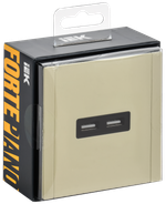 FORTE&PIANO Розетка USB A+A 3,1А FP849M металл серый сланец IEK