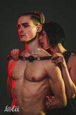 Черный кляп 4,5см на замочке Lola Games Love Party Hard Addict 1146-01lola