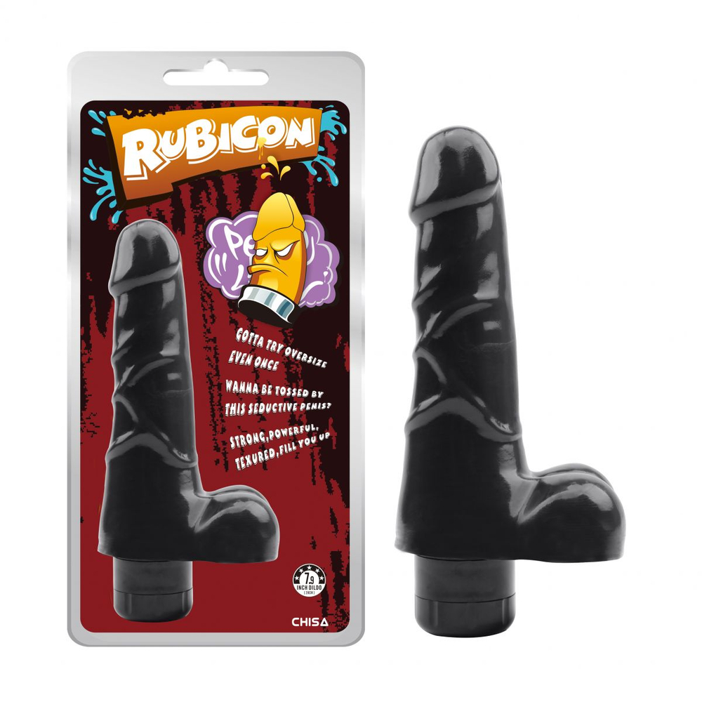 Черный вибратор-реалистик Verve Vibe Cock - 19 см. (Цвет: черный)