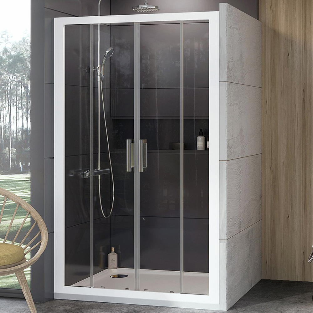 Душевая дверь Ravak 10° 10DP4 130 0ZKJ0100Z1 профиль Белый стекло Transparent