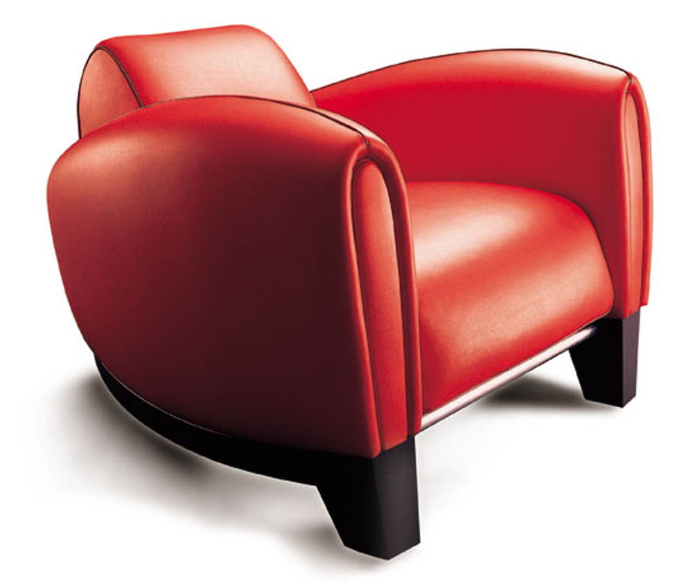 кресло BUGATTI armchair ( кожа) (by Steel Arts)