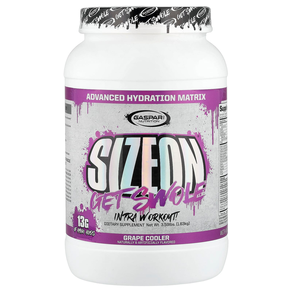 Gaspari Nutrition, SizeOn®, во время тренировки, со вкусом винограда, 1,63 кг (3,59 фунта)