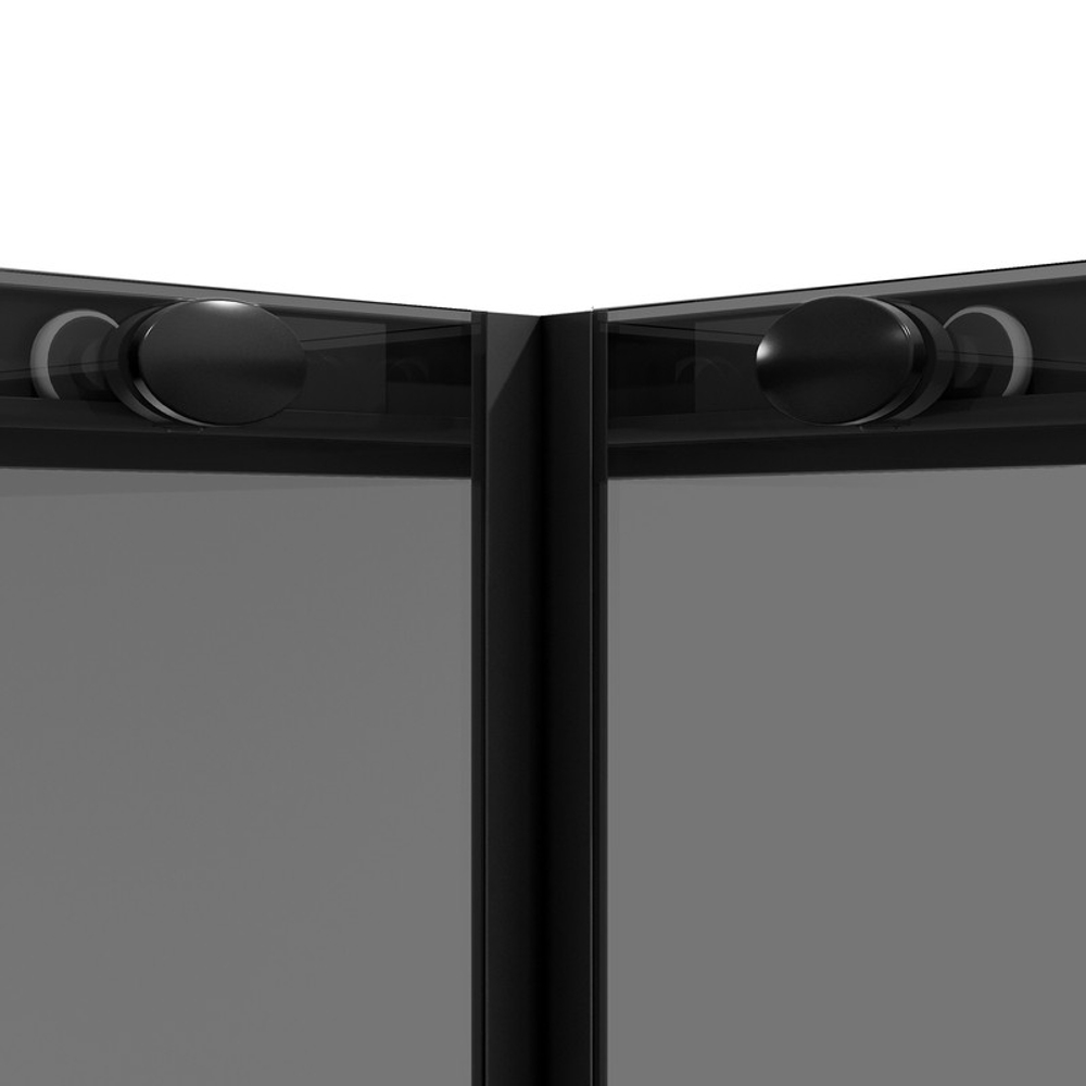 Душевое ограждение Niagara Nova NG-2830-34BLACK (100х100х195) квадрат,черный матовый,двери раздвижные,стекло тонированное,1 место