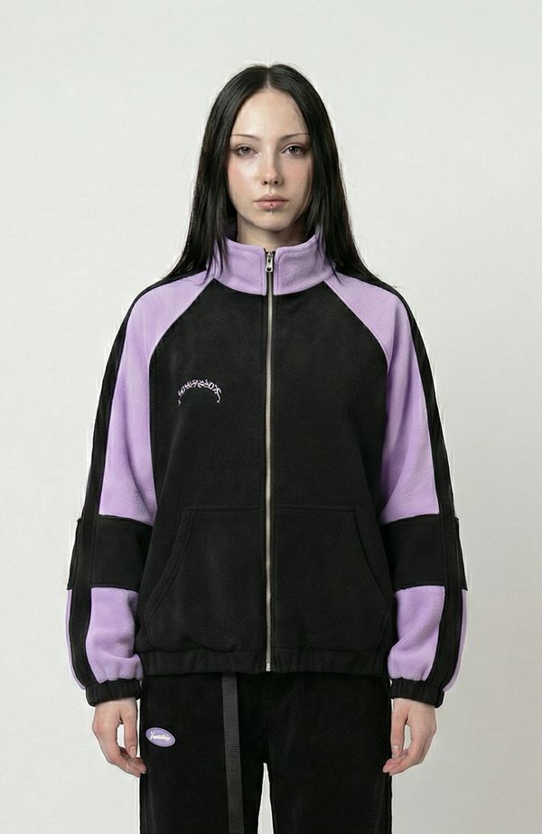 Толстовка Turbo fleece Zip черный/фиолетовый - фото 1