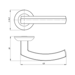 Ручка раздельная R.JR54.SIGMA (SIGMA JR) BL-24 черный 140мм