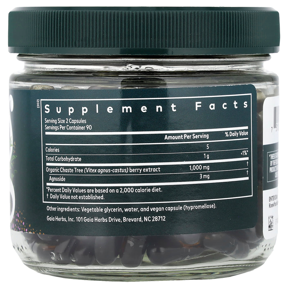 Gaia Herbs, Women, ягоды витекса, 180 Liquid Phyto-Caps® (500 мг в 1 капсуле)