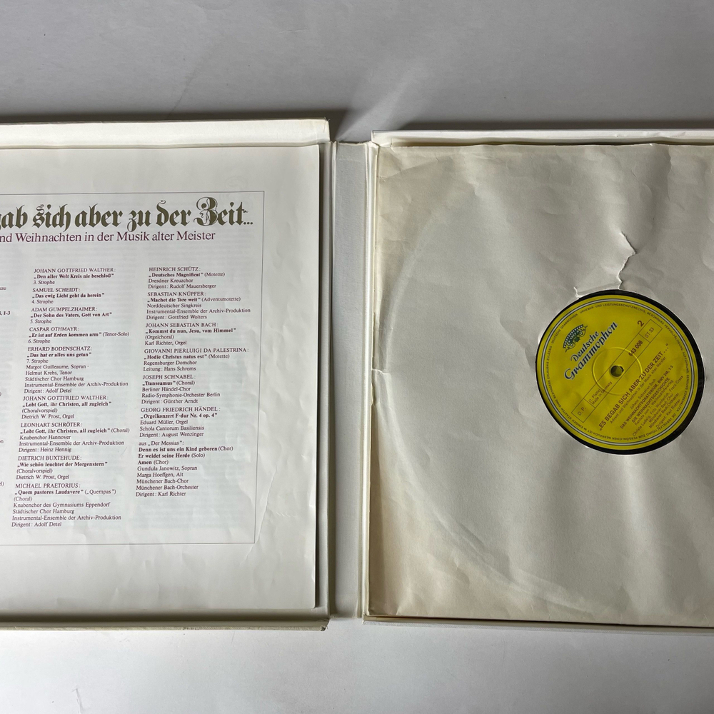 Винтажная виниловая пластинка LP Es Begab Sich Aber Zu Der Zeit (Advent Und Weihnachten In Der Musik Alter Meister) (Германия 1969)