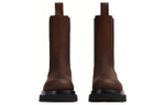 Bottega Veneta Lug Chelsea Short Chelsea Boots Women"s Dark Umber