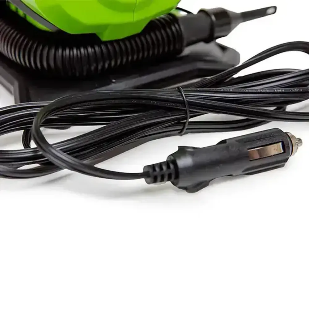 Компрессор автомобильный аккумуляторный Greenworks Арт. 3400807, 24V / 12V (от прикуривателя автомобиля), без АКБ и ЗУ в сумке