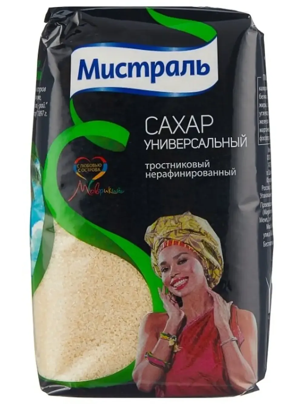 Сахар тростн-й нераф-ый УНИВЕРСАЛЬНЫЙ  900 г МИСТРАЛЬ