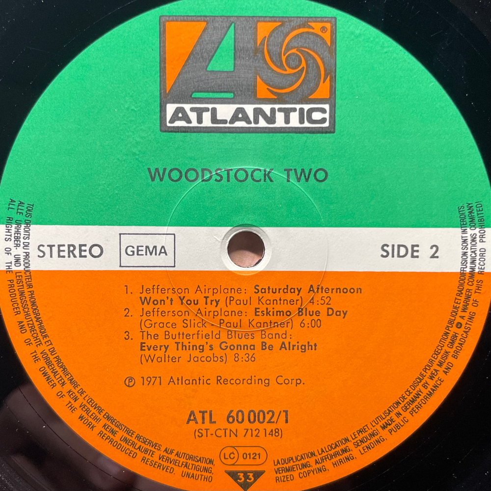 Woodstock Two 2LP (Германия)