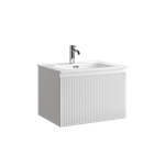 Тумба подвесная SANCOS Сноб Р 1.0 (Snob R 1.0) 590х445х406, c одним ящиком оснащенным доводчиками, Белый матовый (Bianco), арт. SNR1.060W