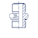 Штуцер FE ORFS 13/16 - BSP 3/8