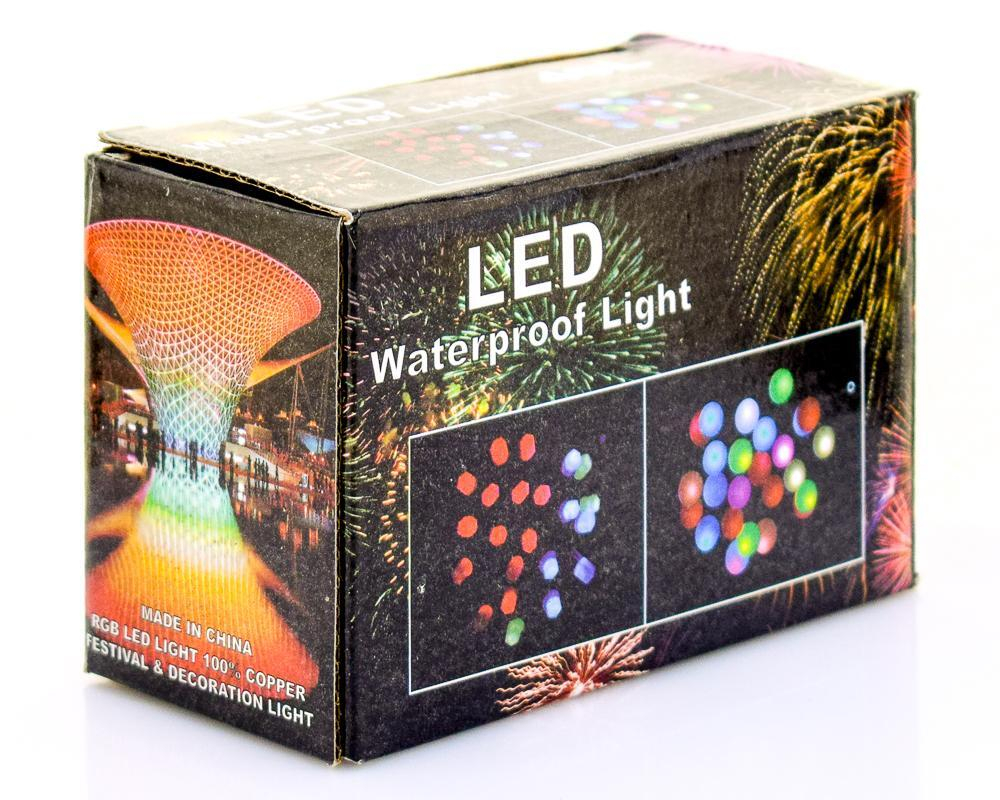 Электрогирлянда LED цветная фигурная 40 ламп, 5,8м, 1 режим мигания, черный провод, кор