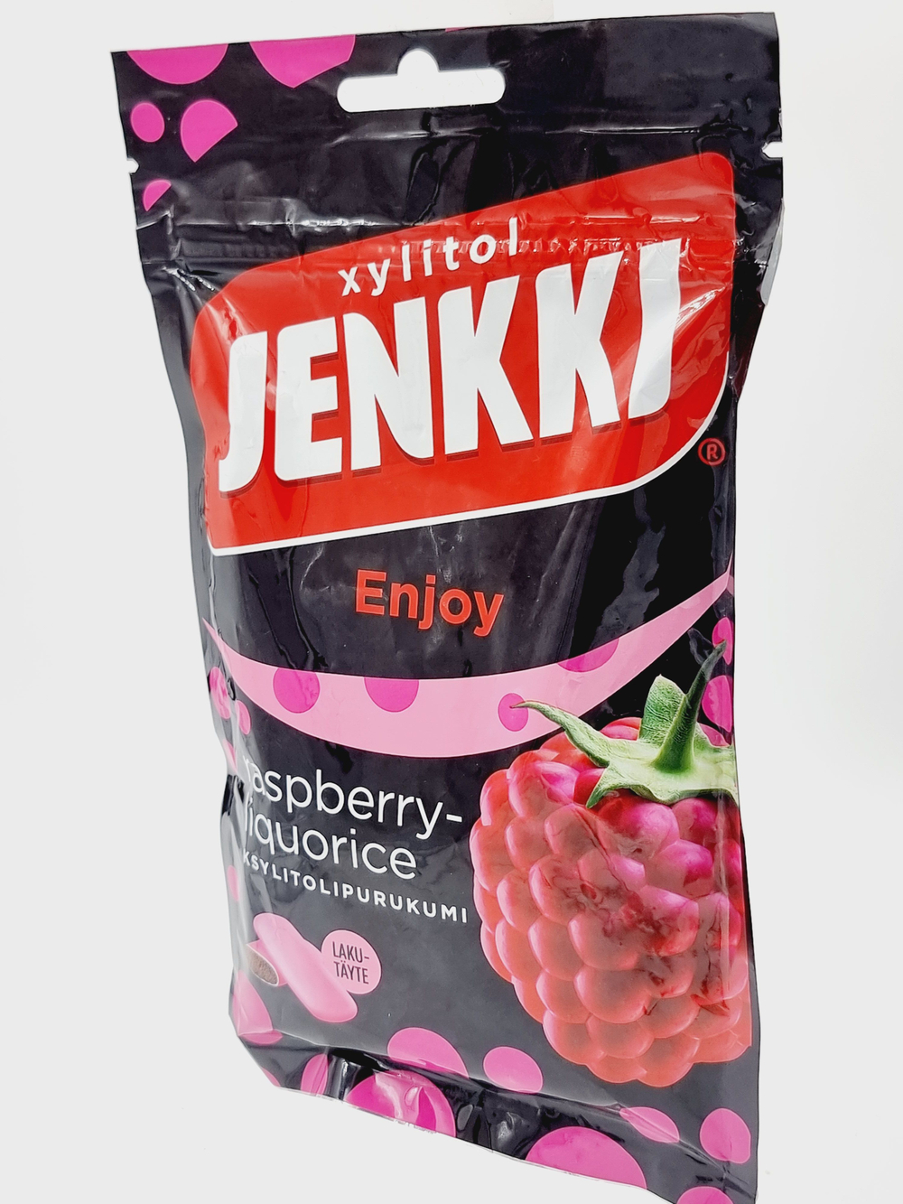 Жевательная резинка Jenkki Professional Малина-Лакрица с ксилитом 100 г (из Финляндии)