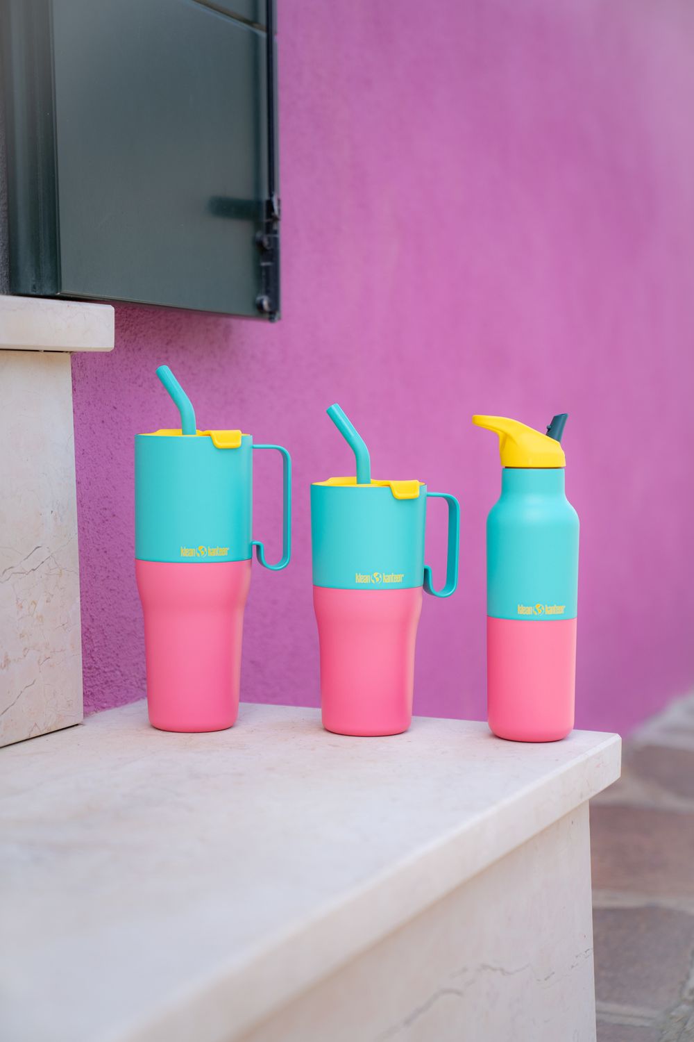 Термостакан Klean Kanteen Rise Tumbler 26oz Straw Lid (770 мл) Turquoise Kaleidoscope