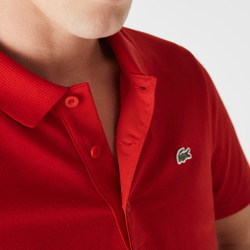Мужское поло теннисное Lacoste SPORT Cotton Blend Ottoman Polo Shirt - red