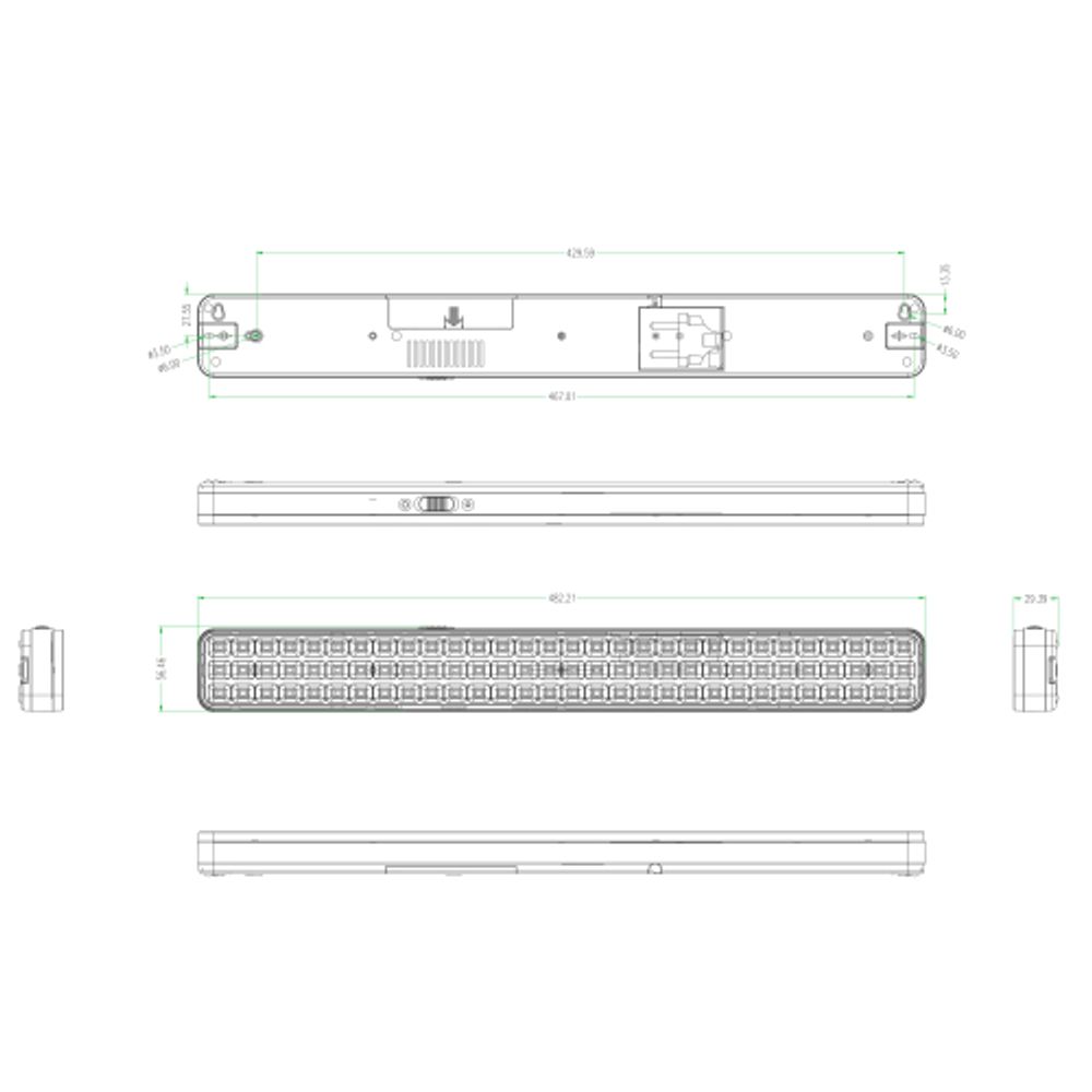 Аварийный светильник светодиодный ЭРА DBA-107-0-20 непостоянный 90LED 4ч IP20 | Светильники аварийные