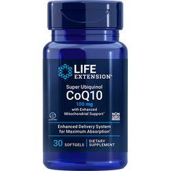 Super Ubiquinol CoQ10 w/Enhanced Mitochondrial 100mg Softgels Life Extension