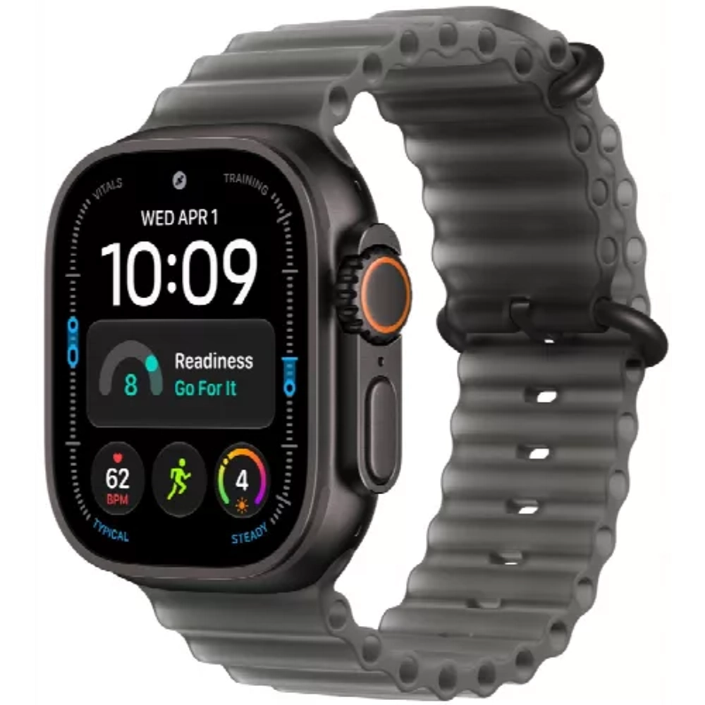 Смарт-часы Apple Watch Ultra 4 49 mm, Black Titanium Case | ремешок Ocean band | Translucent Black