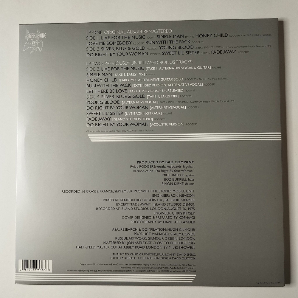 Винтажная виниловая пластинка LP Bad Company Run With The Pack (EU 2017)