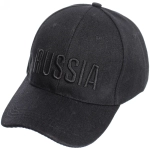 Бейсболка унисекс «Russia», хлопок, цвет черный, р58